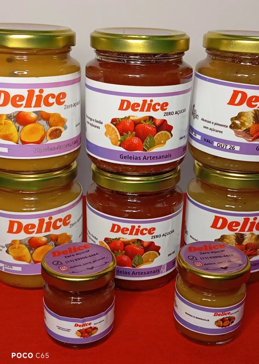 Geleias morango e limão