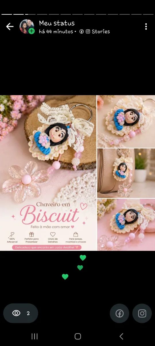 Chaveiro personalizados de biscuit