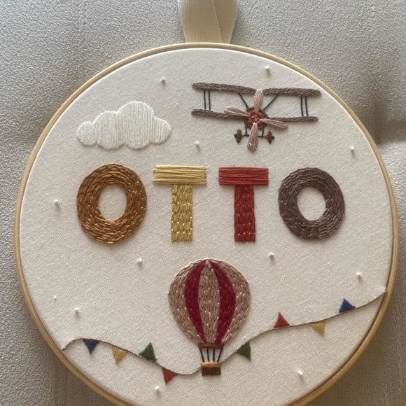 Bordado Porta Maternidade Balão Personalizado